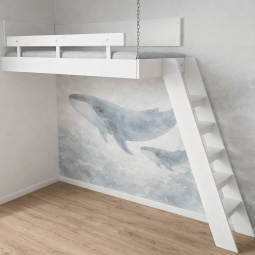 Postele Dětské patrové lůžko, roh, řetěz